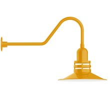Montclair Light Works GNC149-21 - 16" Atomic shade, gooseneck wall mount, Bright Yellow