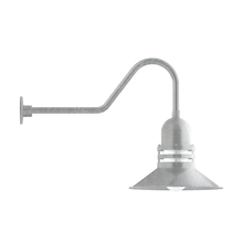 Montclair Light Works GNC150-49 - 16" Atomic shade, gooseneck wall mount, Painted Galvanized
