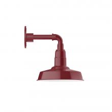 Montclair Light Works GNM181-55-L12 - 10" Warehouse shade, LED Straight Arm Wall Mount, Barn Red