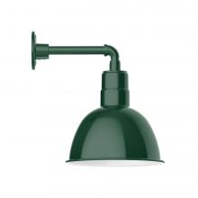  GNN116-42-L12 - 12" Deep Bowl shade, LED Straight Arm Wall Mount, Forest Green