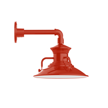 Montclair Light Works GNN142-26 - 12" Homestead shade, Straight Arm wall mount, Vermillion
