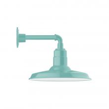 Montclair Light Works GNN183-48-L13 - 14" Warehouse shade, LED Straight Arm Wall Mount, Sea Green