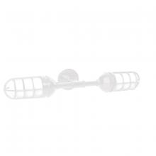 Montclair Light Works GNQ050-44 - Vaportite, no shade, double wall mount with clear glass and cast guard, White