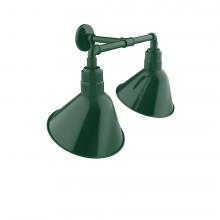  GNR103-42-L12 - Angle 12" 2-Light LED Straight Arm Wall Light in Forest Green