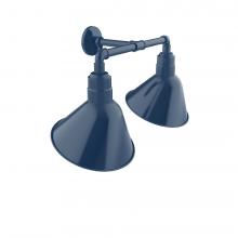  GNR103-50-L12 - Angle 12" 2-Light LED Straight Arm Wall Light in Navy