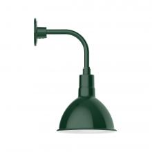  GNT115-42-L12 - 10" Deep Bowl shade, LED Curved Arm Wall Mount, Forest Green