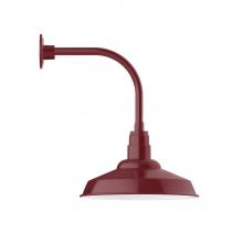 Montclair Light Works GNU184-55-L13 - 16" Warehouse shade, LED Curved Arm Wall Mount, Barn Red