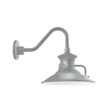 Montclair Light Works GNV142-49 - 12" Homestead shade, Gooseneck wall mount, Painted Galvanized
