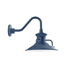 Montclair Light Works GNV142-50 - 12" Homestead shade, Gooseneck wall mount, Navy