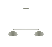 Montclair Light Works MSGX445-24-L12 - 2-Light Axis LED Linear Pendant, Moss Green