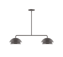 Montclair Light Works MSGX445-57-L12 - 2-Light Axis LED Linear Pendant, Bronze Matte