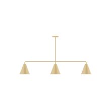 Montclair Light Works MSN420-17 - 3-Light Jynx Linear Pendant, Ivory