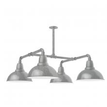 Montclair Light Works MSP106-49 - Cafe 12" 4-light Stem Hung Pendant Light