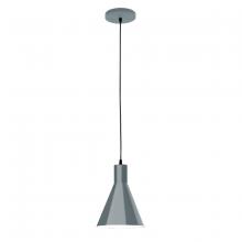 Montclair Light Works PEB416-40 - 8" Jerome shade, black cord with canopy, Slate Gray