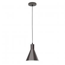 Montclair Light Works PEB416-51 - 8" Jerome shade, black cord with canopy, Architectural Bronze