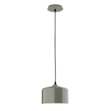 Montclair Light Works PEB419-24 - 8.5" Julia shade, black cord with canopy, Moss Green
