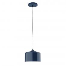 Montclair Light Works PEB419-50-C02-L10 - 8.5" J-Series shade, black solid fabric cord with canopy, Navy