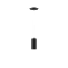  PEB425-41-C02-L10 - 3.5" x 6" Axis Mini Cylinder LED Pendant, black fabric cord with canopy, Black