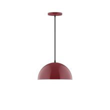 Montclair Light Works PEB432-55-L12 - 12" Axis Dome LED Pendant, Barn Red