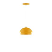  PEBX445-21-C27-L10 - 10" Nest LED Pendant, neutral argyle fabric cord with canopy, Bright Yellow