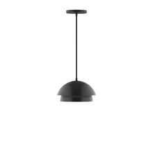  PEBX445-41-C20-L10 - 10" Nest LED Pendant, white fabric cord with canopy, Black