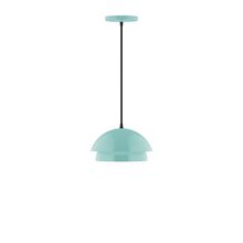  PEBX445-48-C24-L10 - 10" Nest LED Pendant, cool tweed fabric cord with canopy, Sea Green