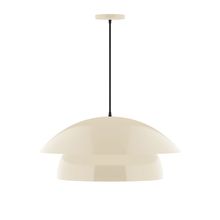  PEBX447-16-C21-L13 - 24" Nest LED Pendant, white cord with canopy, Cream