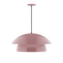  PEBX447-20-C21-L13 - 24" Nest LED Pendant, white cord with canopy, Mauve