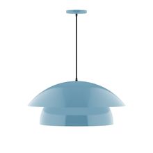  PEBX447-54-C21-L13 - 24" Nest LED Pendant, white cord with canopy, Light Blue