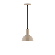 Montclair Light Works PEBX456-18-C21 - 8" Ray Pendant, white cord with canopy, Clay