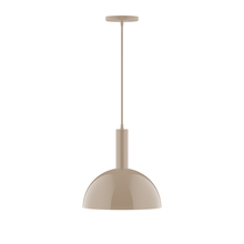 Montclair Light Works PEBX471-18-C21 - 12" Ray Pendant, white cord with canopy, Clay