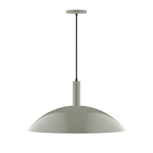Montclair Light Works PEBX477-24 - 24" Glow Pendant, Moss Green