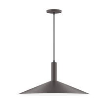 Montclair Light Works PEBX478-57-C21 - 24" Zing Pendant, white cord with canopy, Bronze Matte