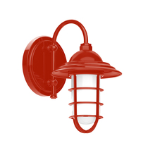 Montclair Light Works SCB052-26 - 8" Vaportite, wall light, Vermillion