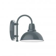  SCB105-40-L10 - 8" Cafe shade, wall mount sconce, Slate Gray