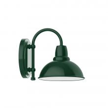  SCB105-42-L10 - 8" Cafe shade, wall mount sconce, Forest Green