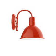 Montclair Light Works SCC115-26 - 10" Deep Bowl shade, wall mount sconce, Vermillion