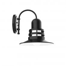  SCC148-41 - 12" Atomic shade, wall mount sconce, Black