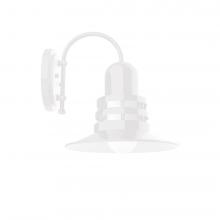  SCC148-44 - 12" Atomic shade, wall mount sconce, White