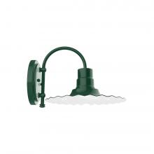  SCC158-42 - 12" Radial shade, wall mount sconce, Forest Green