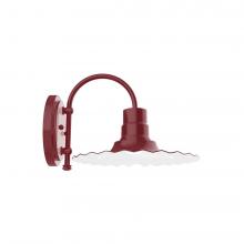  SCC158-55 - 12" Radial shade, wall mount sconce, Barn Red