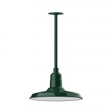  STA183-42-W14-L13 - Warehouse 14" LED Pendant, stem mount