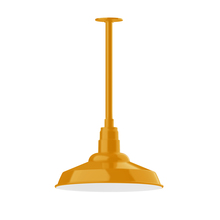 Montclair Light Works STB184-21 - 16" Warehouse shade, stem mount pendant with canopy, Bright Yellow