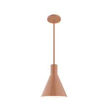 Montclair Light Works STG416-19 - 8" Jerome Stem Hung Pendant, Terracotta