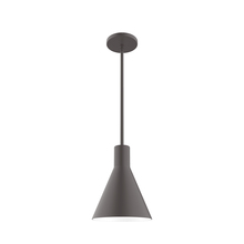 Montclair Light Works STG416-57 - 8" Jerome Stem Hung Pendant, Bronze Matte