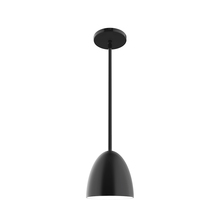 Montclair Light Works STG417-41 - 6" Jill Stem Hung Pendant, Black