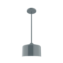 Montclair Light Works STG419-40 - 8.5" Julia Stem Hung Pendant, Slate Gray