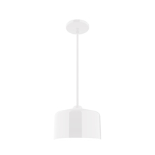 Montclair Light Works STG419-44 - 8.5" Julia Stem Hung Pendant, White