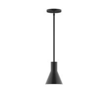 Montclair Light Works STG436-41 - 6" Flare Stem Hung Pendant, Black