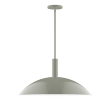 Montclair Light Works STGX477-24 - 24" Glow Stem Hung Pendant, Moss Green